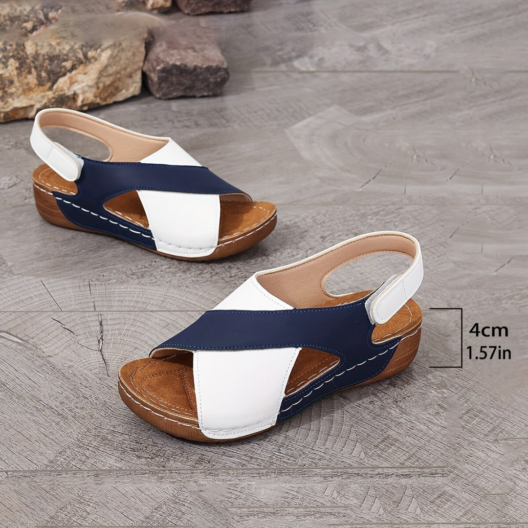 Viviane | Sandalias Ortopédicas Cruzadas Bicolores
