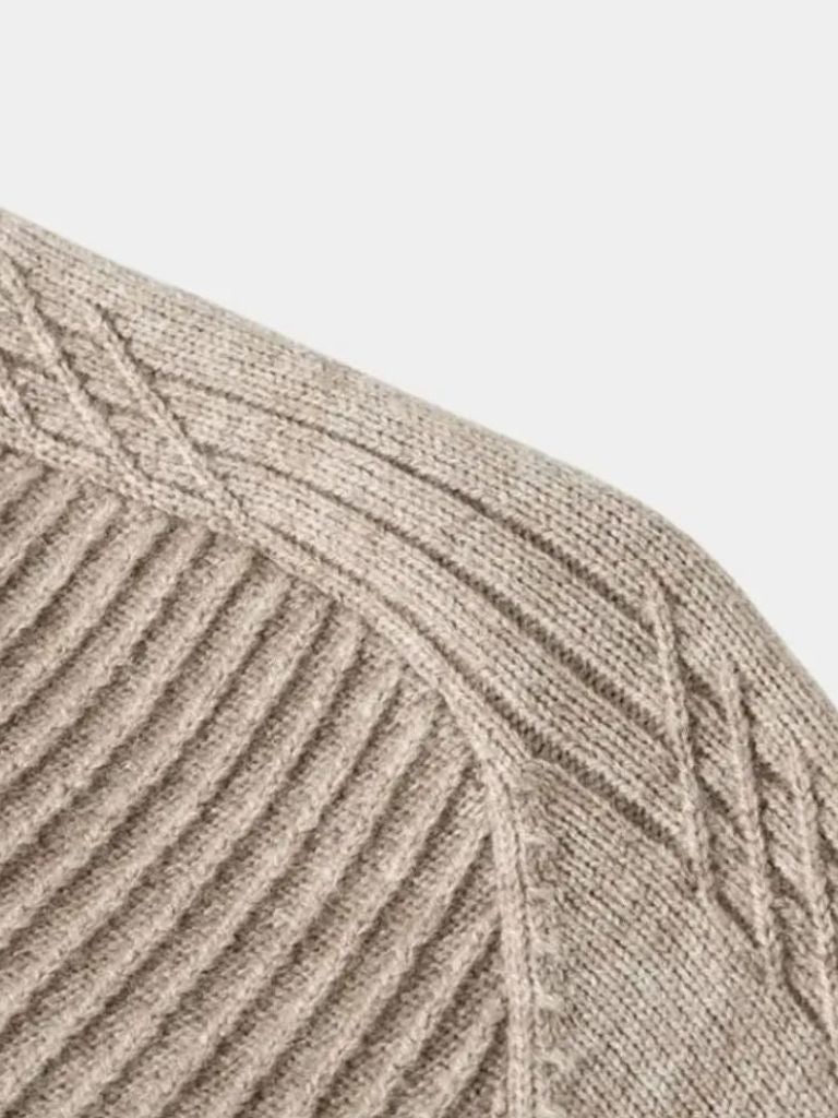 Stripe Quarter Zip Wool Sweater - Dalton & Rowe