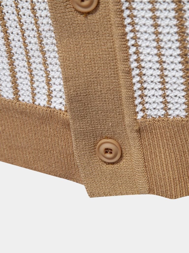 Striped Knit Polo Shirt - Dalton & Rowe