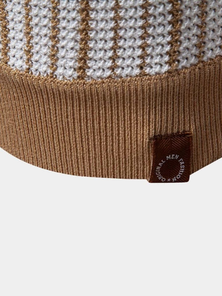 Striped Knit Polo Shirt - Dalton & Rowe