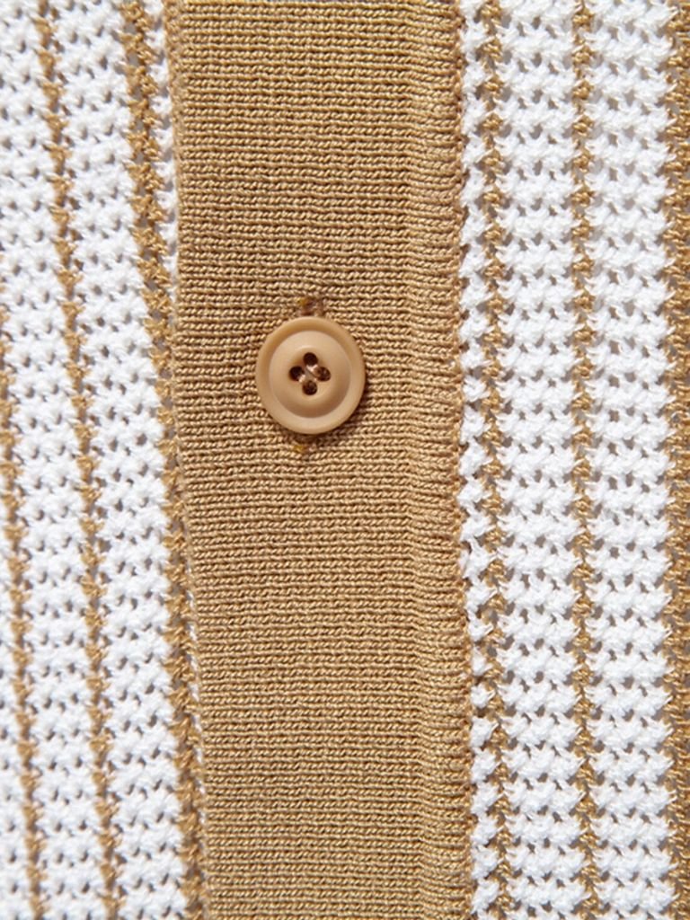 Striped Knit Polo Shirt - Dalton & Rowe