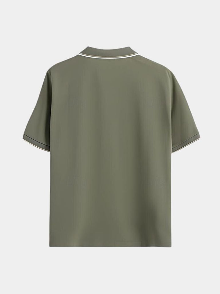 Timeless Black V-Neck Polo - Dalton & Rowe