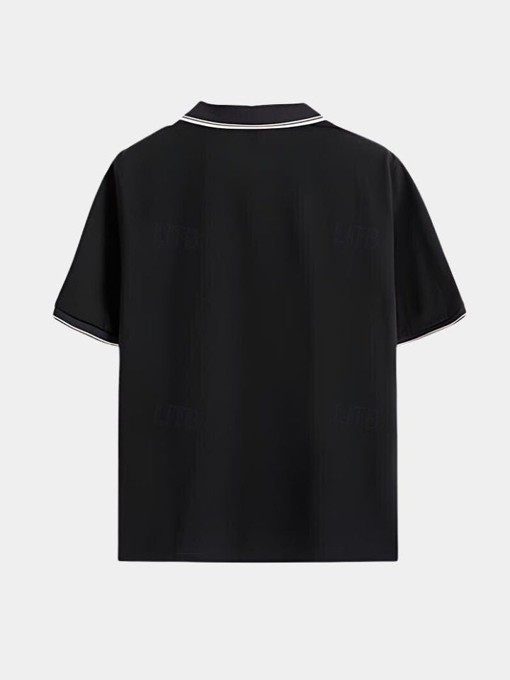 Timeless Black V-Neck Polo - Dalton & Rowe