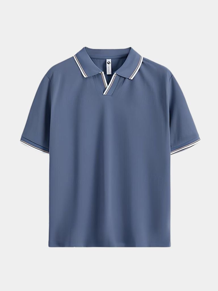 Timeless Black V-Neck Polo - Dalton & Rowe