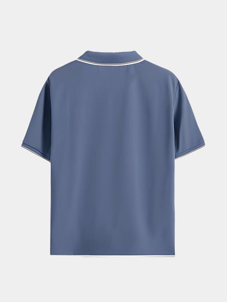 Timeless Black V-Neck Polo - Dalton & Rowe