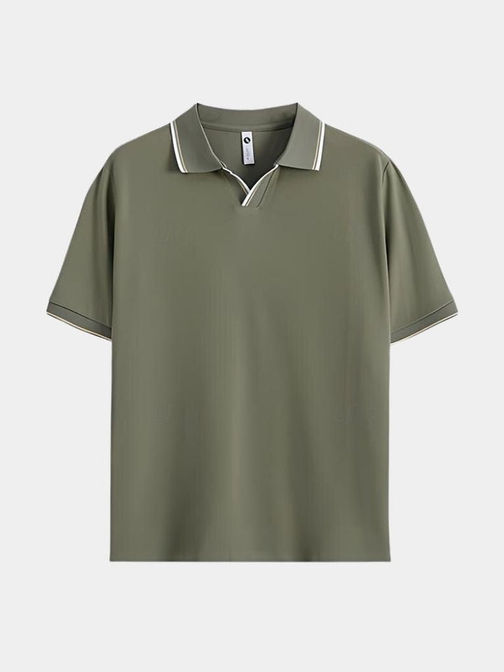 Timeless Black V-Neck Polo - Dalton & Rowe