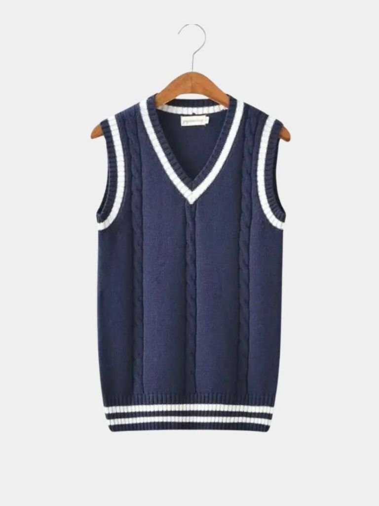 V Neck Elegant Knit Vest - Dalton & Rowe
