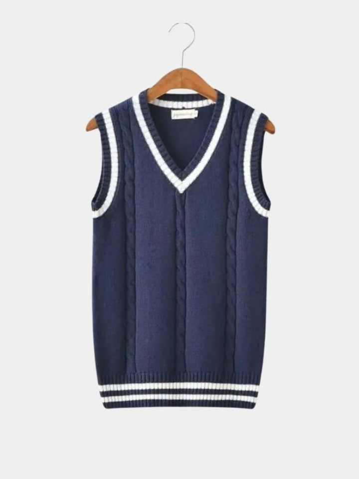V Neck Elegant Knit Vest - Dalton & Rowe