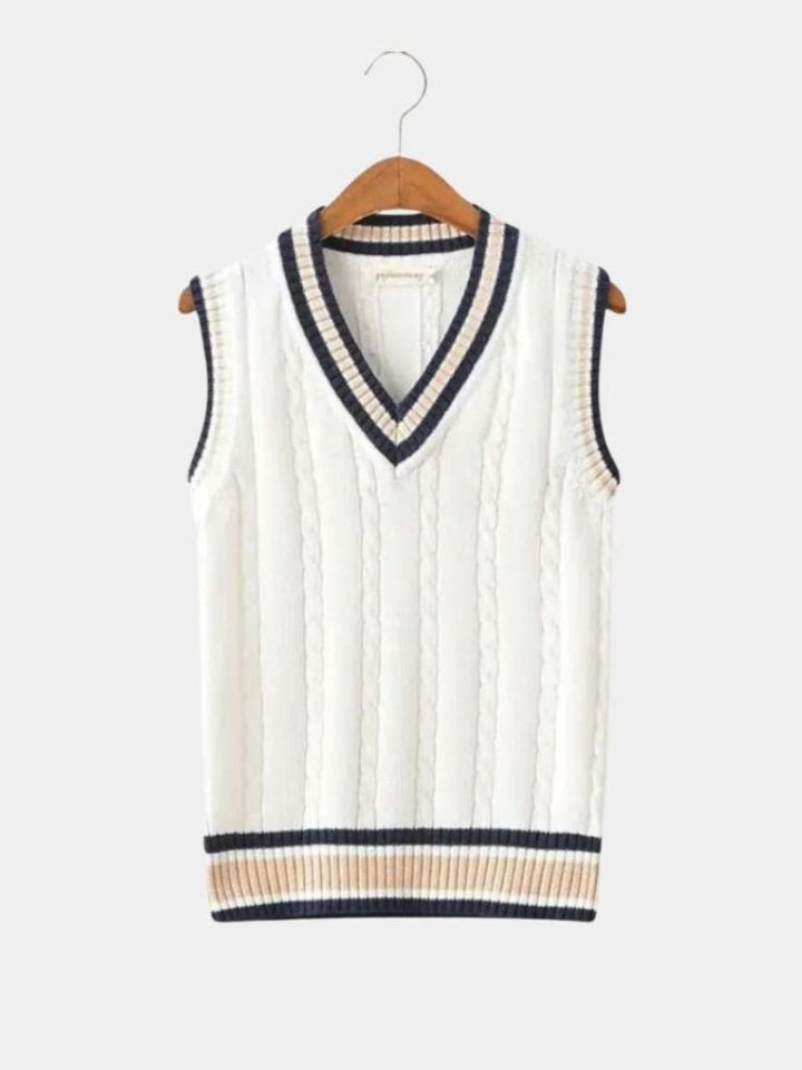 V Neck Elegant Knit Vest - Dalton & Rowe