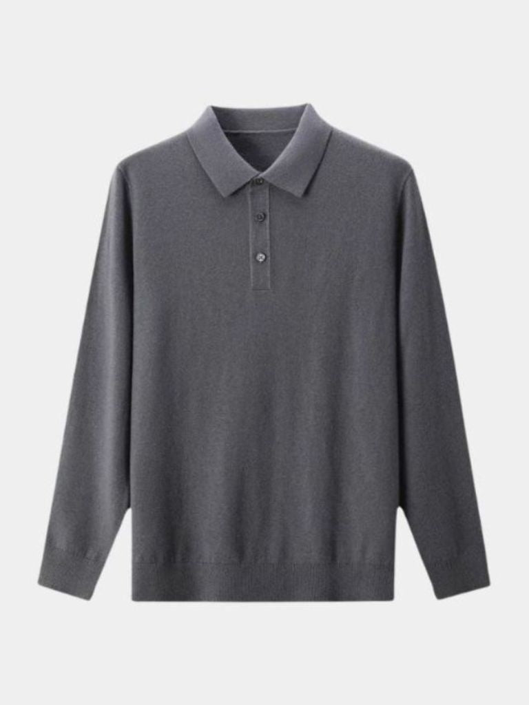 Wool Knit Button Up Polo Pullover - Dalton & Rowe