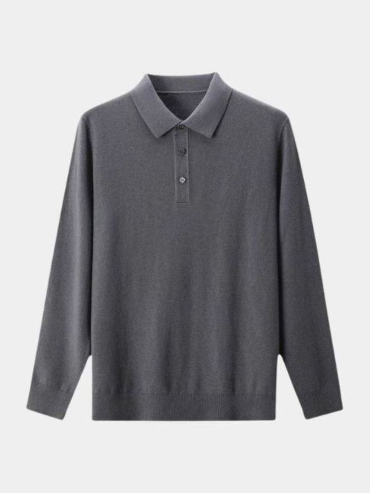 Wool Knit Button Up Polo Pullover - Dalton & Rowe