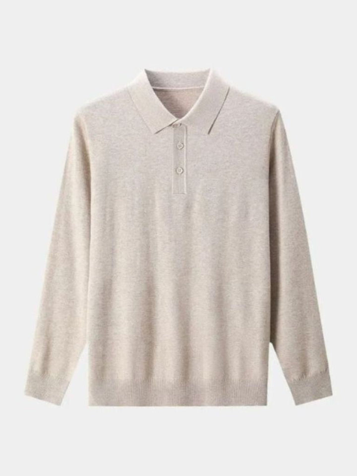 Wool Knit Button Up Polo Pullover - Dalton & Rowe