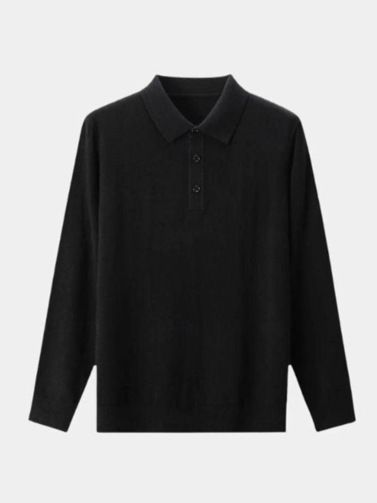 Wool Knit Button Up Polo Pullover - Dalton & Rowe
