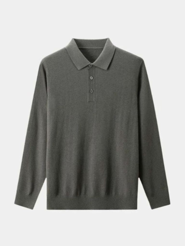 Wool Knit Button Up Polo Pullover - Dalton & Rowe