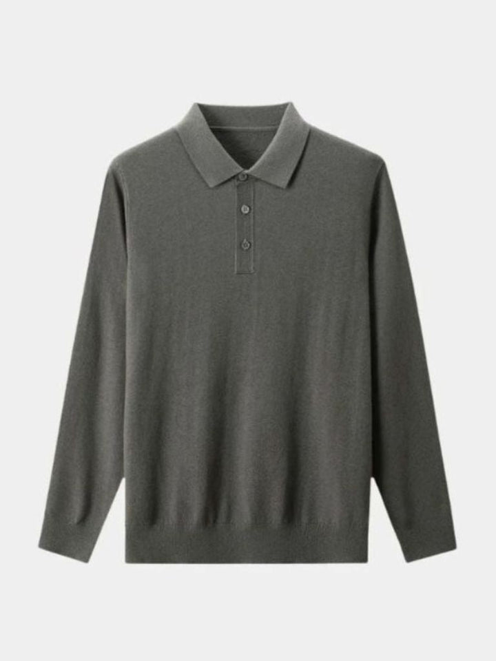 Wool Knit Button Up Polo Pullover - Dalton & Rowe