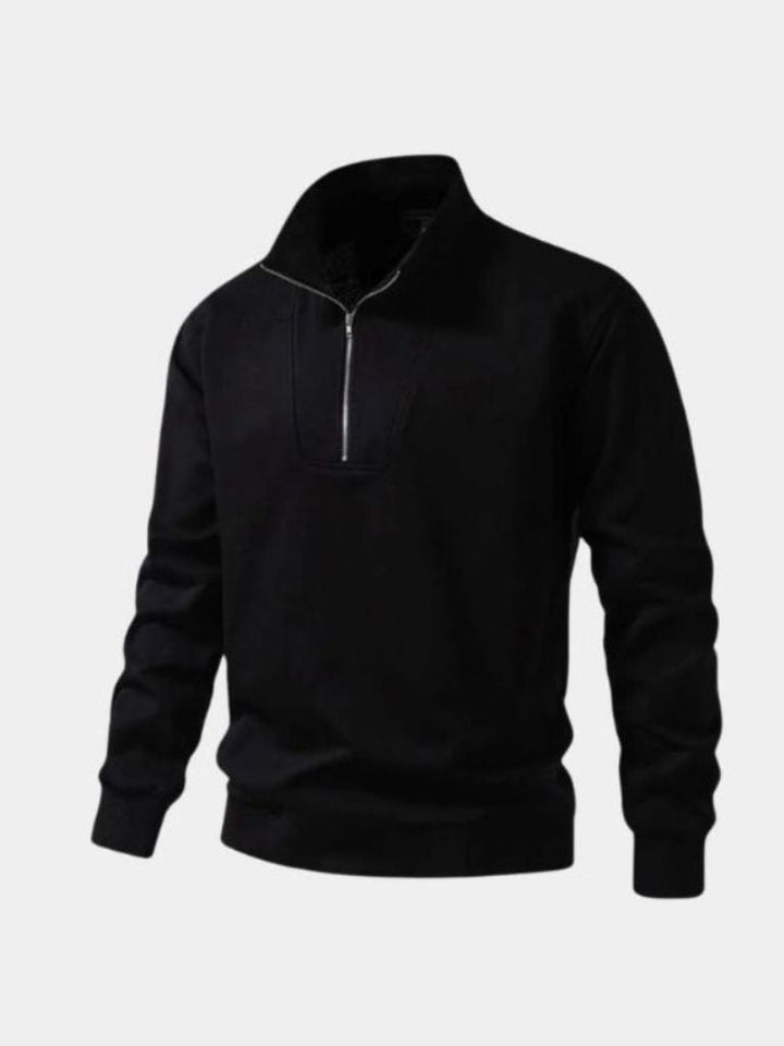 Zip Black Lapel Sports Sweatshirt - Dalton & Rowe