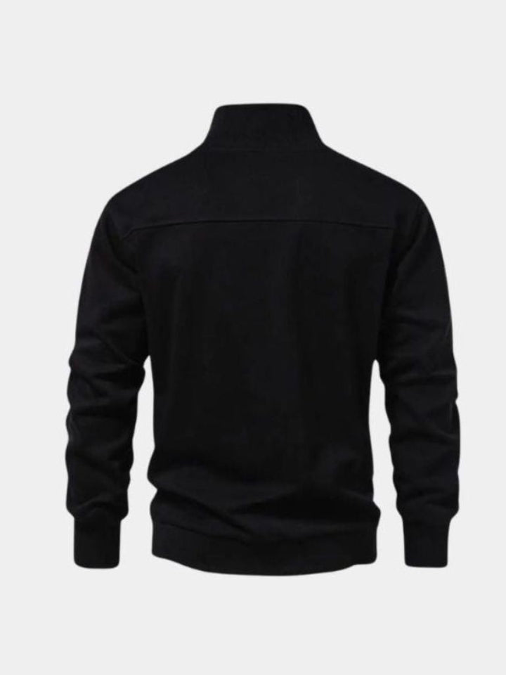 Zip Black Lapel Sports Sweatshirt - Dalton & Rowe