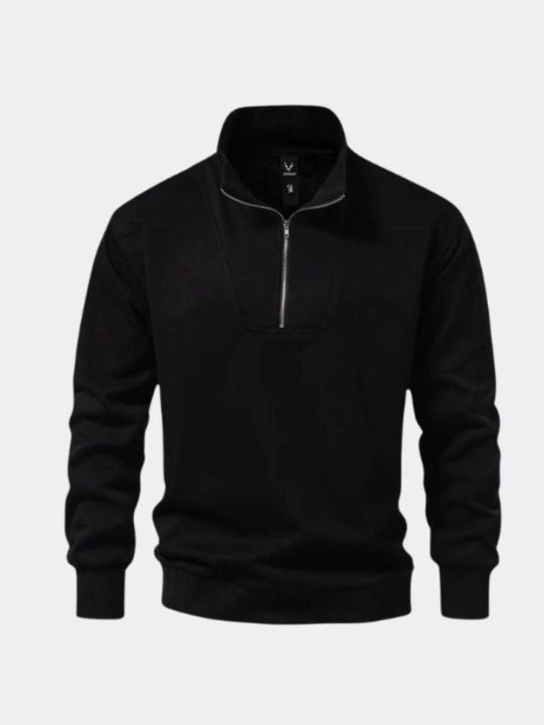 Zip Black Lapel Sports Sweatshirt - Dalton & Rowe